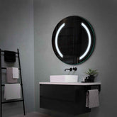 Specchio LED Rotondo | Controllo tramite interruttore a muro | Luce bianca fredda - Reyze Serie Salono Modello 5